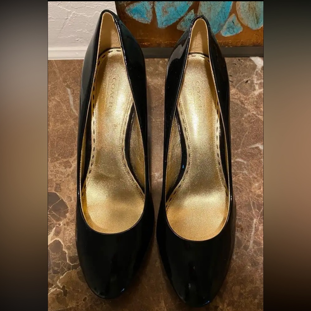 Coach high heels pumper black women 9B shoes